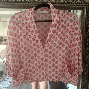 Zara printed top- XS